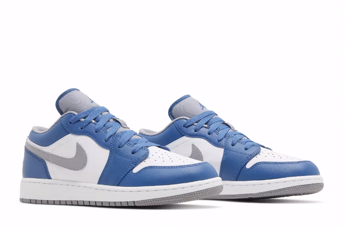 Air Jordan 1 Low GS True Blue Cement, view 9
