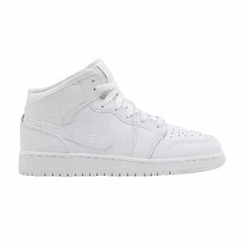 Air Jordan 1 Mid GS 'Triple White' 2023