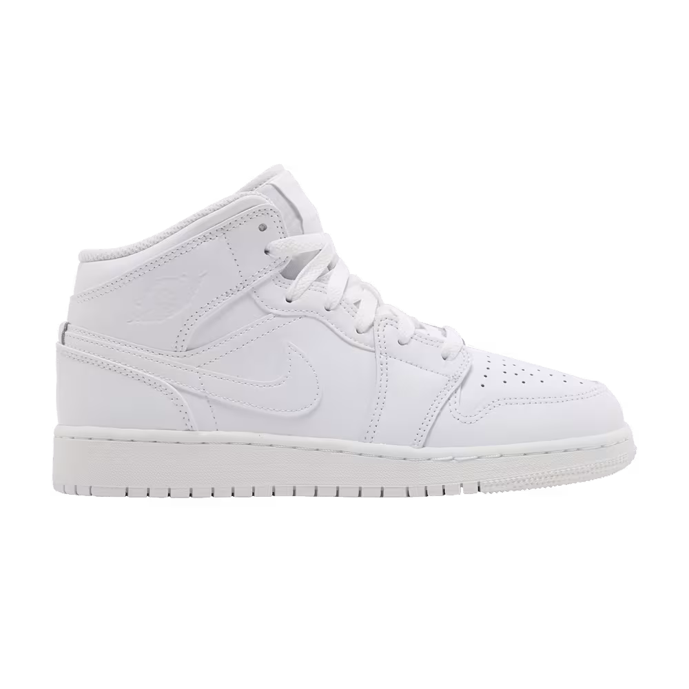 Air Jordan 1 Mid GS Triple White 2023