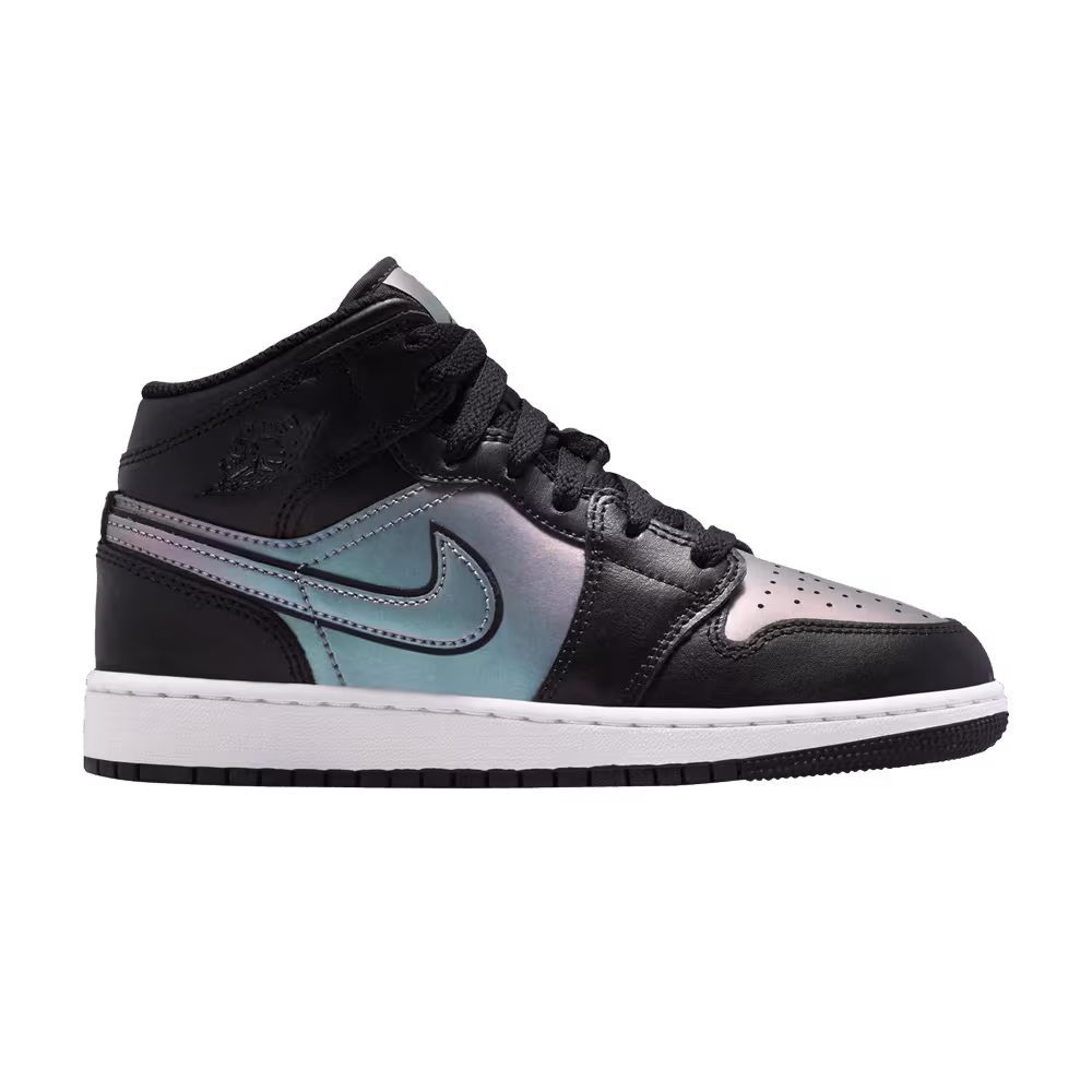 Air Jordan 1 Mid SE GS Black Iridescent