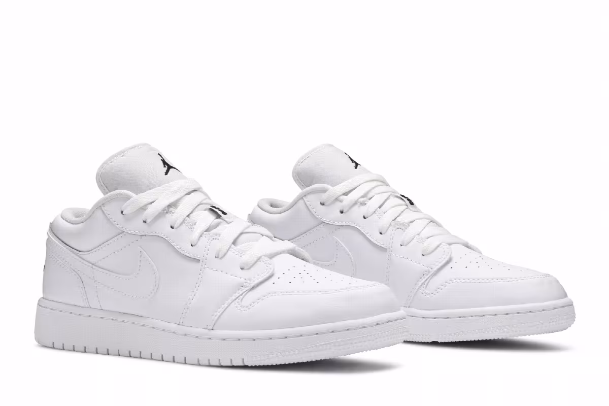 Air Jordan 1 Low GS White Black, view 9
