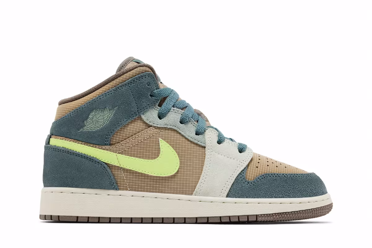 Air Jordan 1 Mid SE GS Lemon Twist, view 2