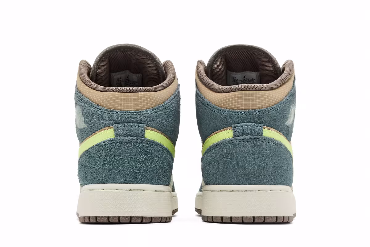 Air Jordan 1 Mid SE GS Lemon Twist, view 7