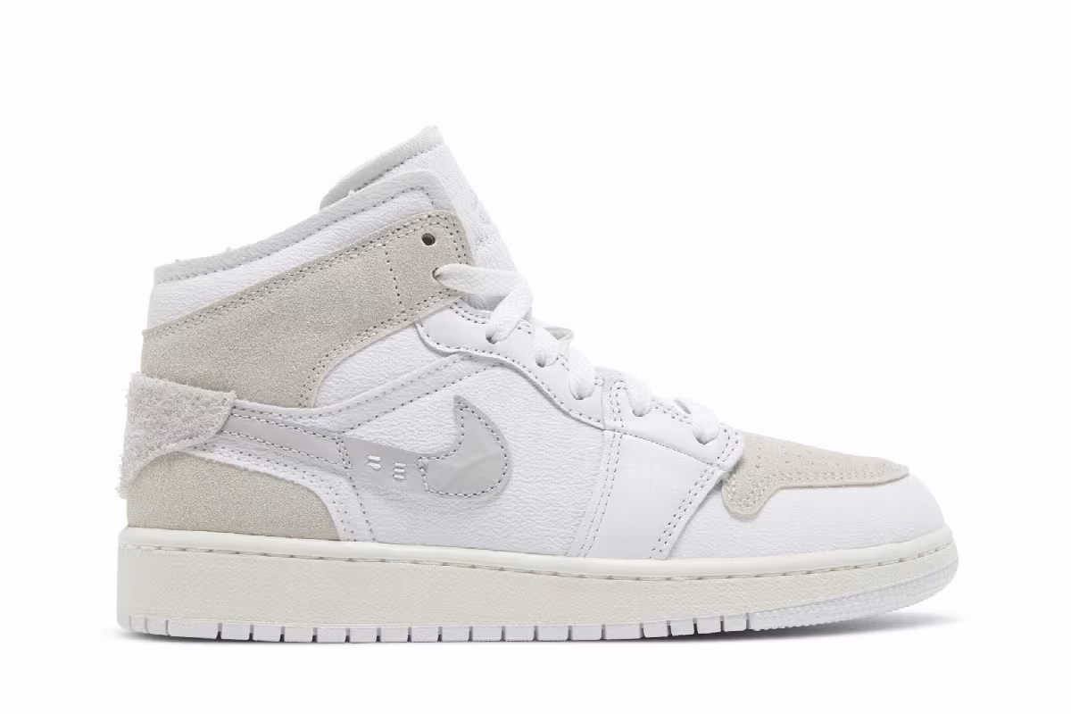 Air Jordan 1 Mid SE Craft GS Inside Out - White Sail, view 2