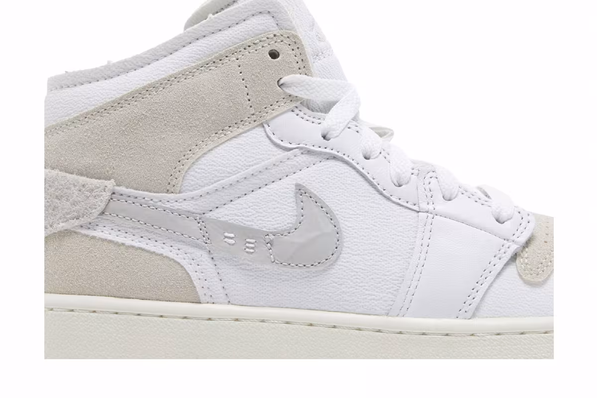Air Jordan 1 Mid SE Craft GS Inside Out - White Sail, view 3