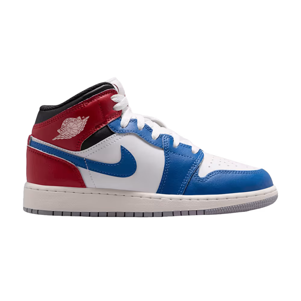 Air Jordan 1 Mid GS True Blue Varsity Red