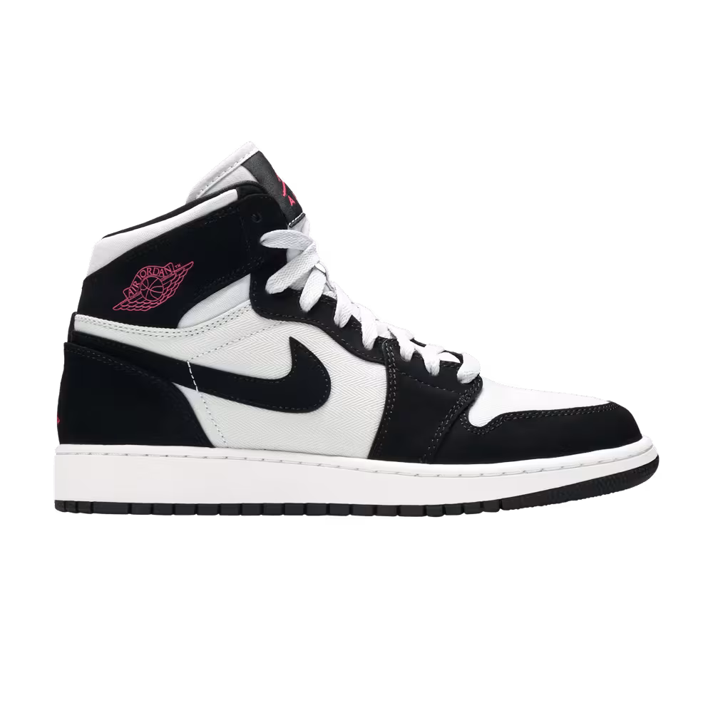 Air Jordan 1 High GS Pure Platinum Black Pink
