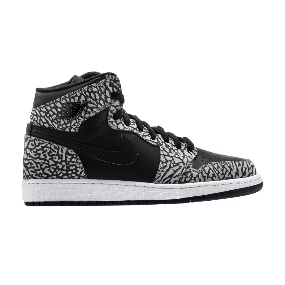 Air Jordan 1 High Premium GS Black Elephant