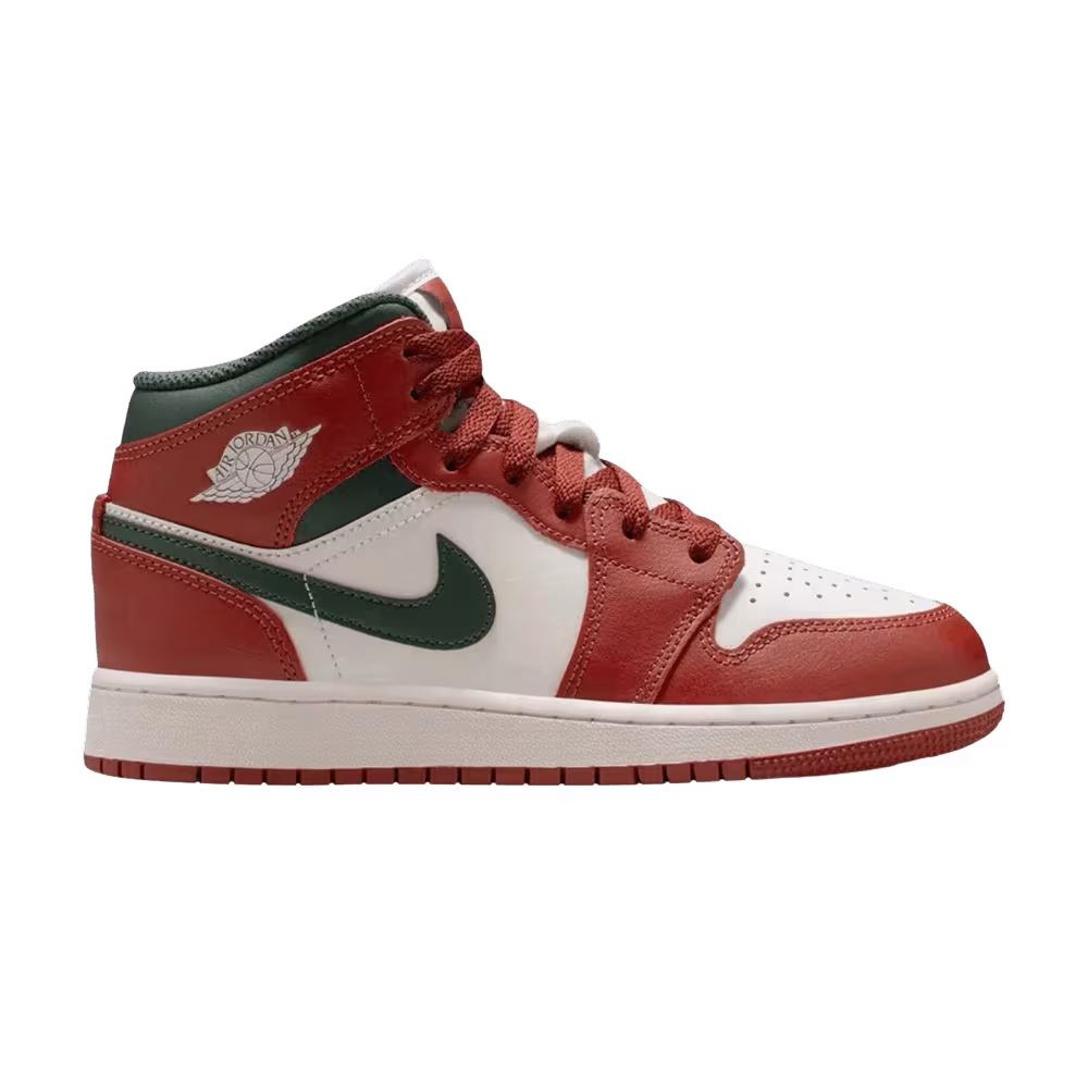 Air Jordan 1 Mid GS Redstone Midnight Green