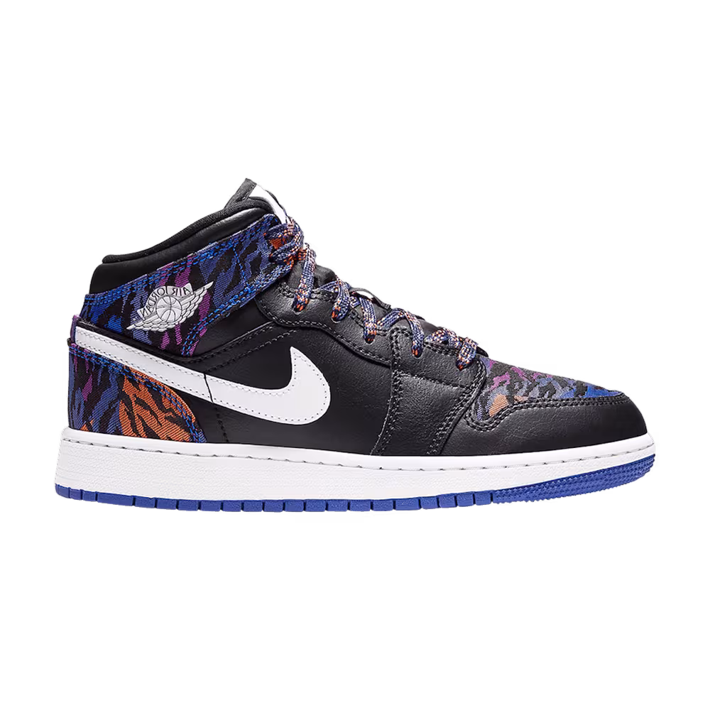 Air Jordan 1 Mid SE GS Tiger Stripe