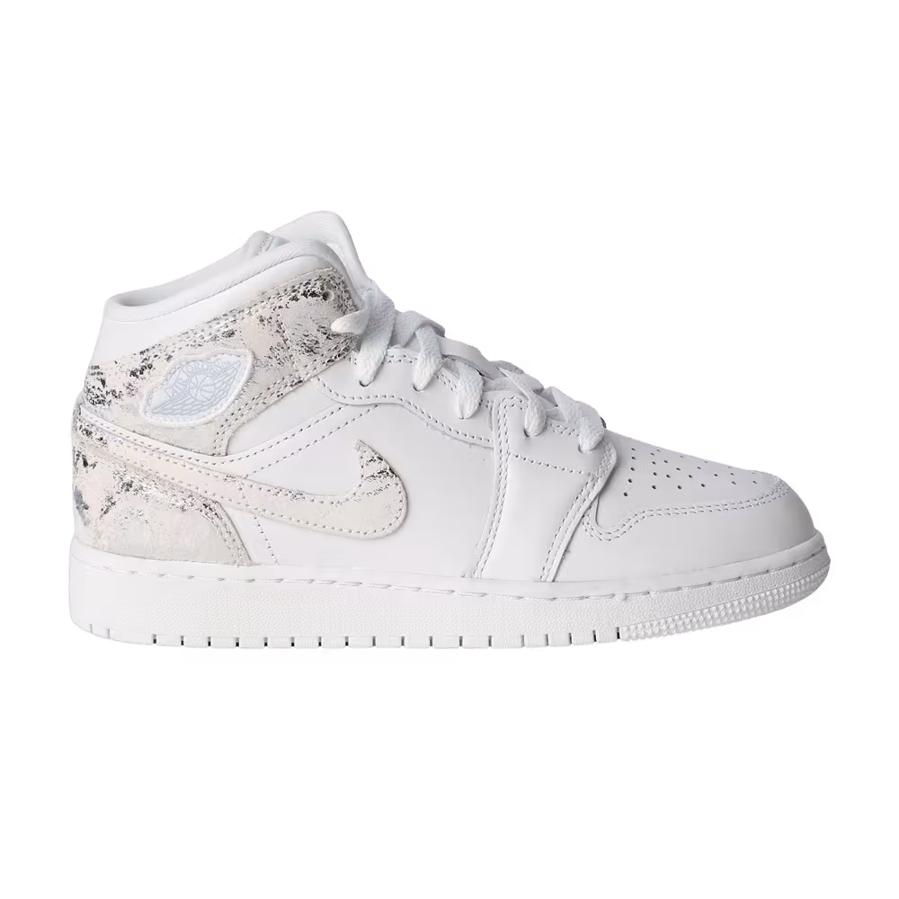 Air Jordan 1 Mid GS White Field Silver
