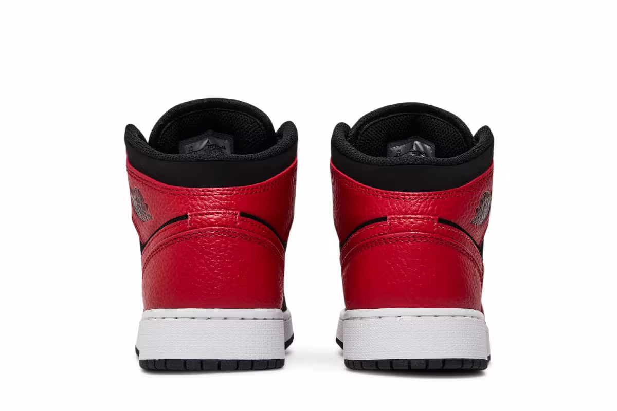 Air Jordan 1 Mid GS Black Gym Red, view 7