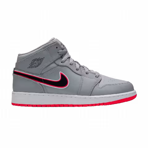 Air Jordan 1 Mid GS 'Wolf Grey Pink'