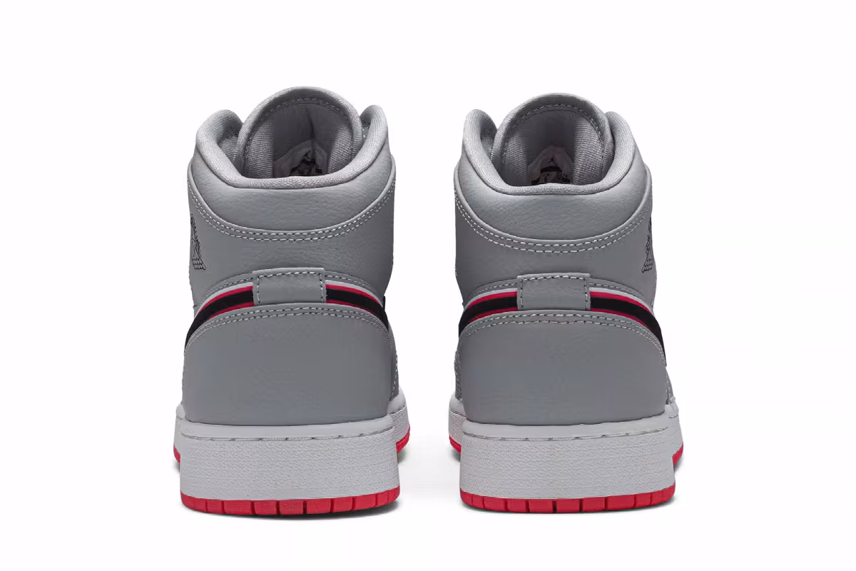 Air Jordan 1 Mid GS Wolf Grey Pink, view 7