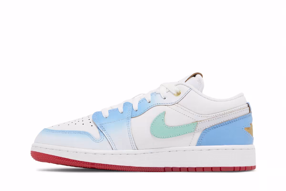 Air Jordan 1 Low SE GS Blue Gradient, view 4