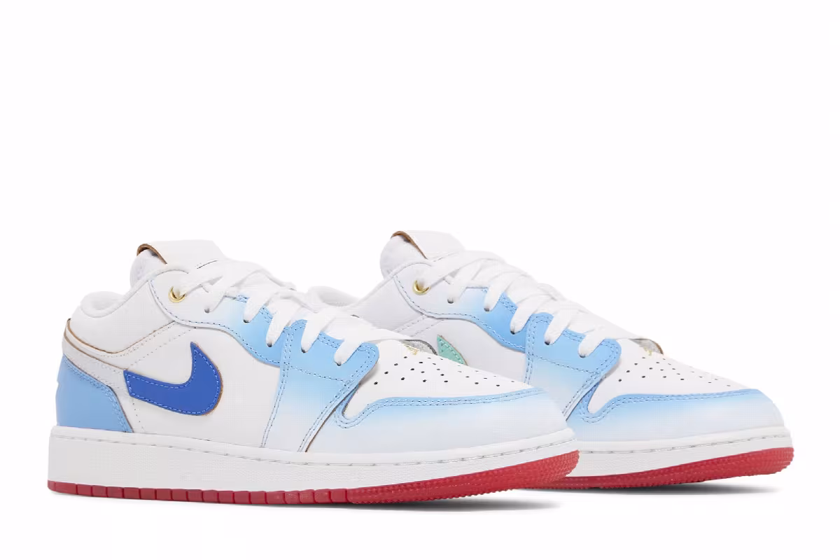 Air Jordan 1 Low SE GS Blue Gradient, view 9