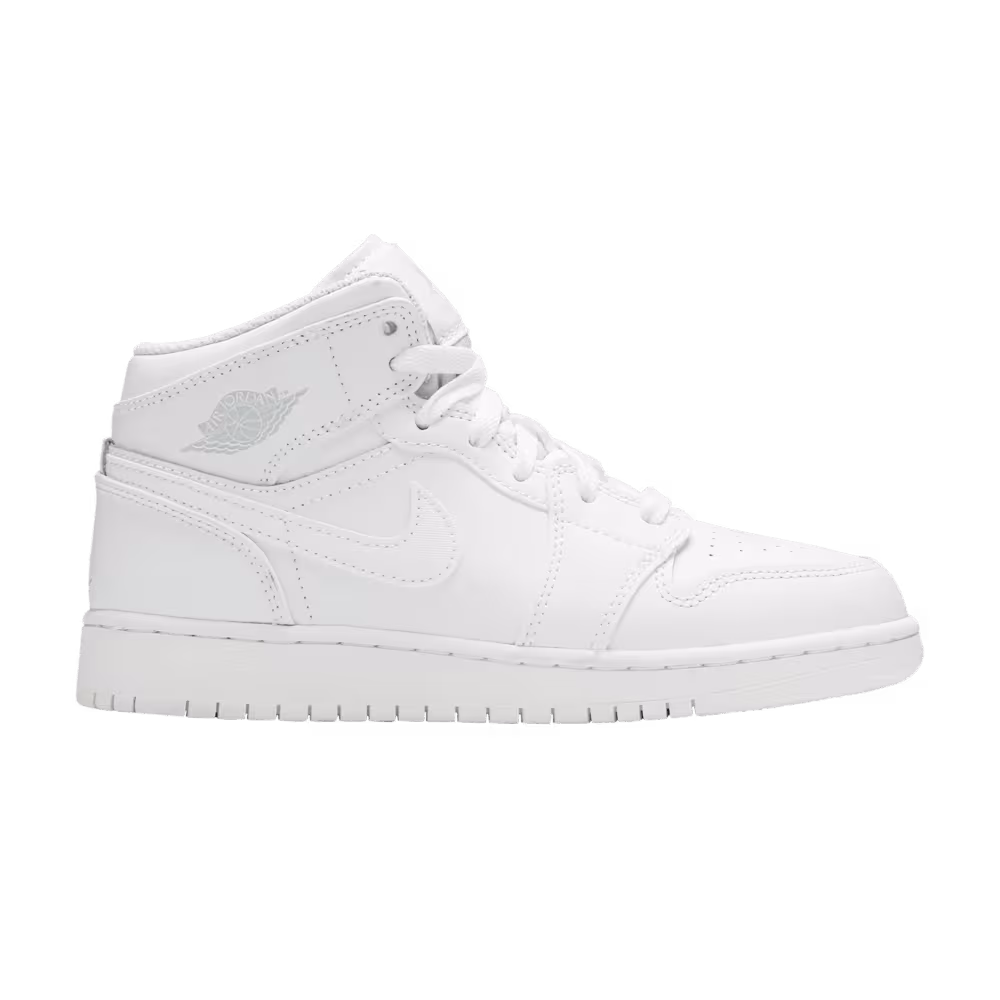 Air Jordan 1 Mid GS White Pure Platinum