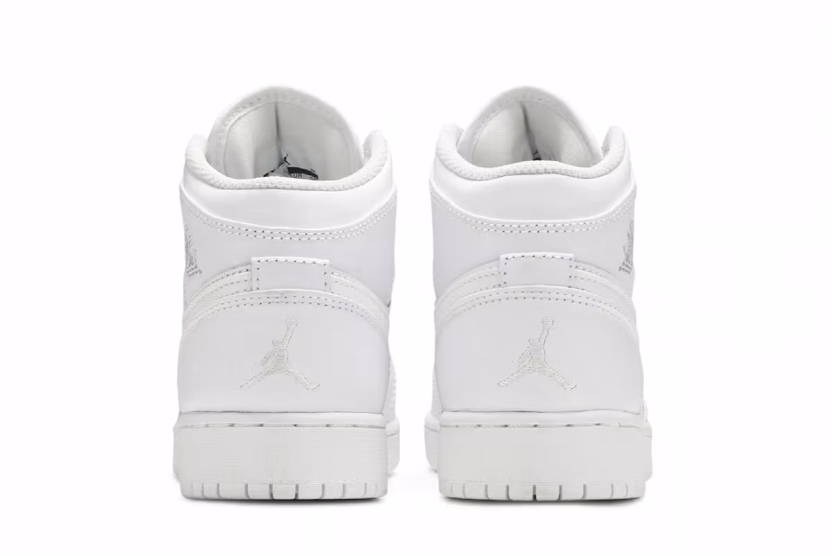 Air Jordan 1 Mid GS White Pure Platinum, view 7