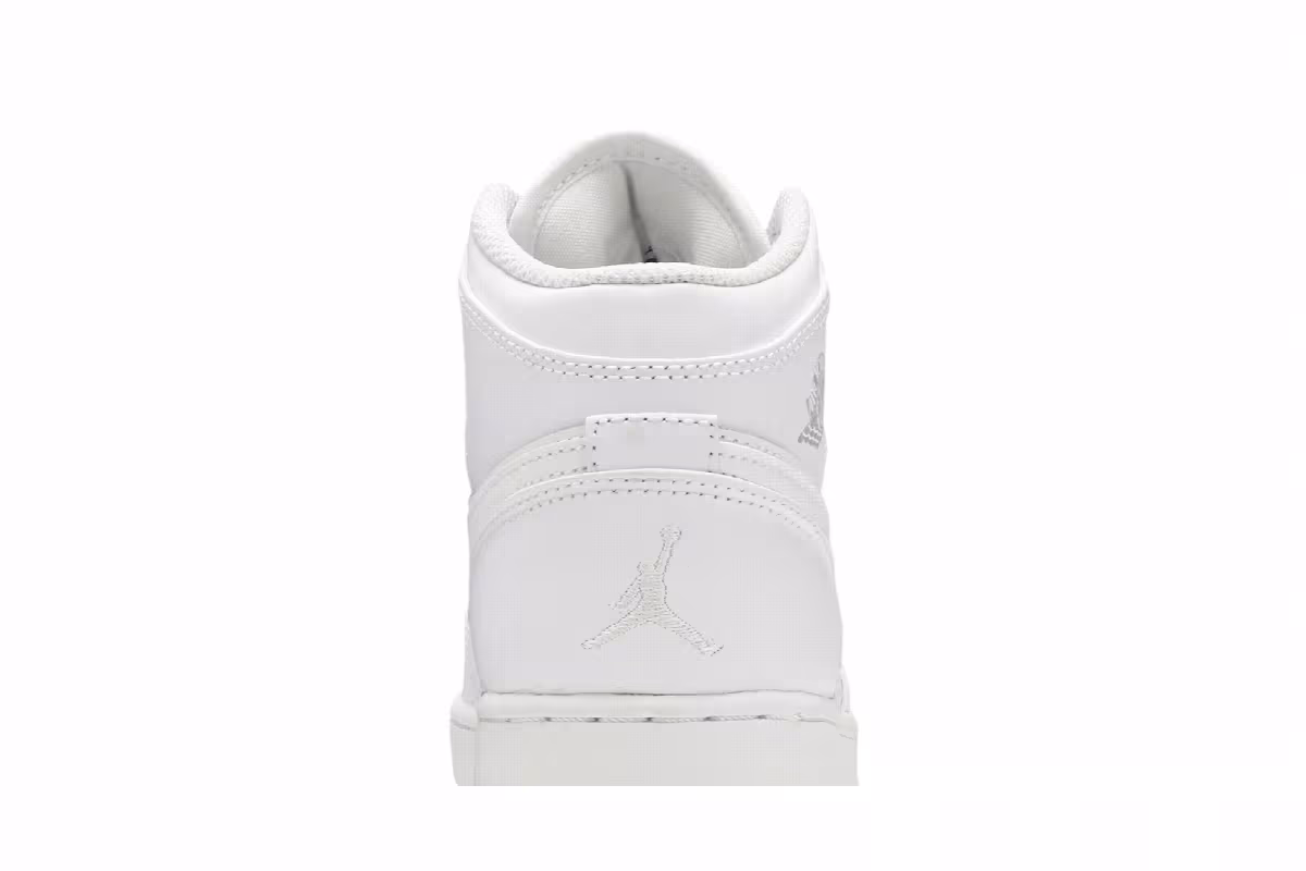 Air Jordan 1 Mid GS White Pure Platinum, view 8