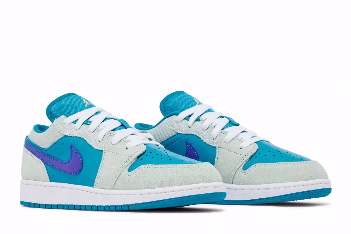 Air Jordan 1 Low SE GS Aquatone Concord, view 9