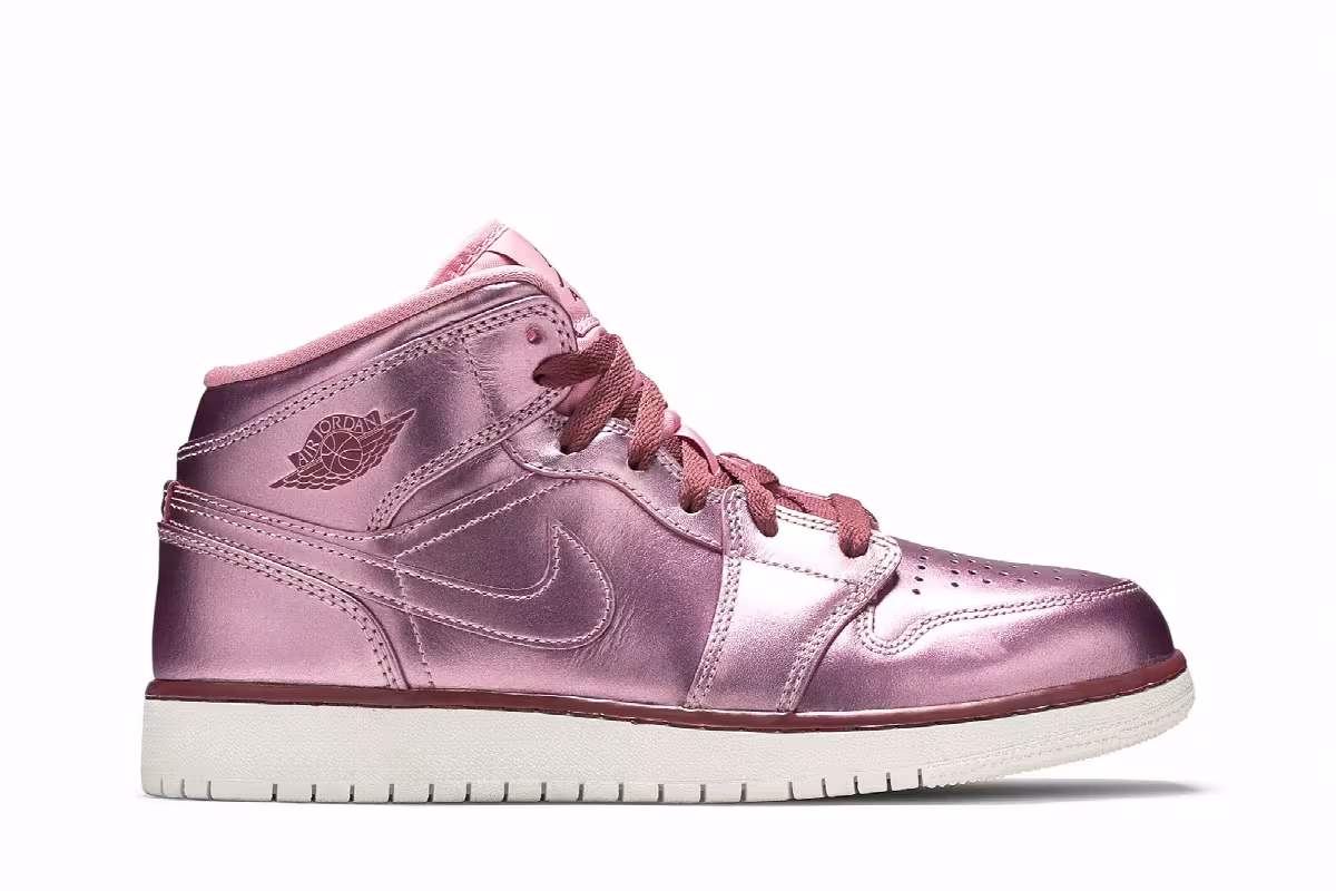 Air Jordan 1 Mid SE GS Pink Rose, view 2