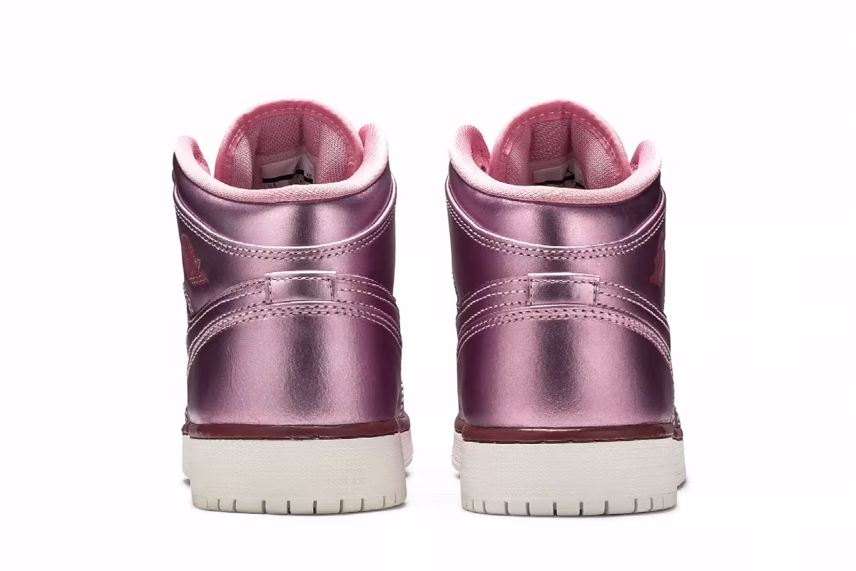 Air Jordan 1 Mid SE GS Pink Rose, view 7
