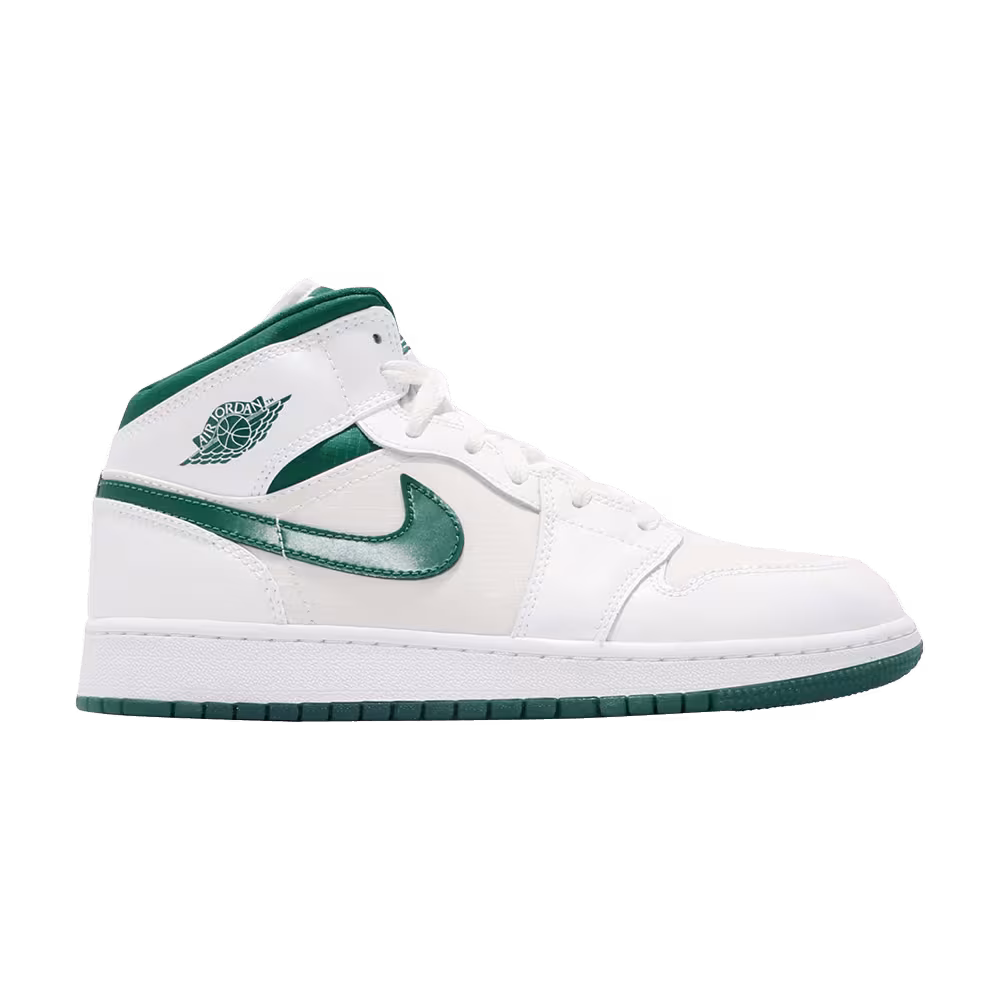 Air Jordan 1 Mid SE GC GS White Mystic Green