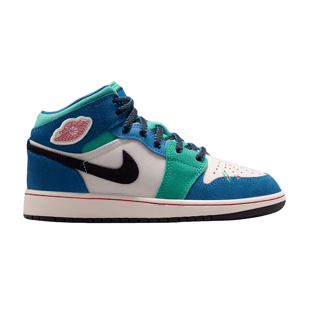 Air Jordan 1 Mid SE GS Chalk University Red True Blue