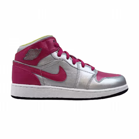 Air Jordan 1 Mid 'Metallic Silver Fusion Pink'