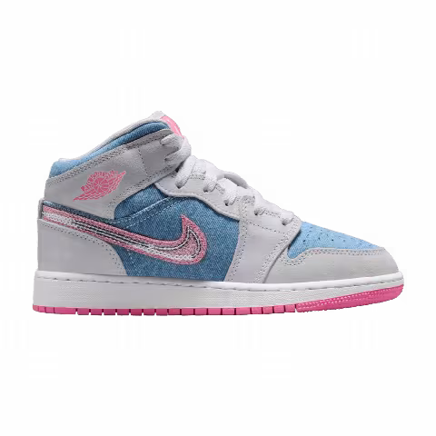 Air Jordan 1 Mid GS 'Denim Sequin'