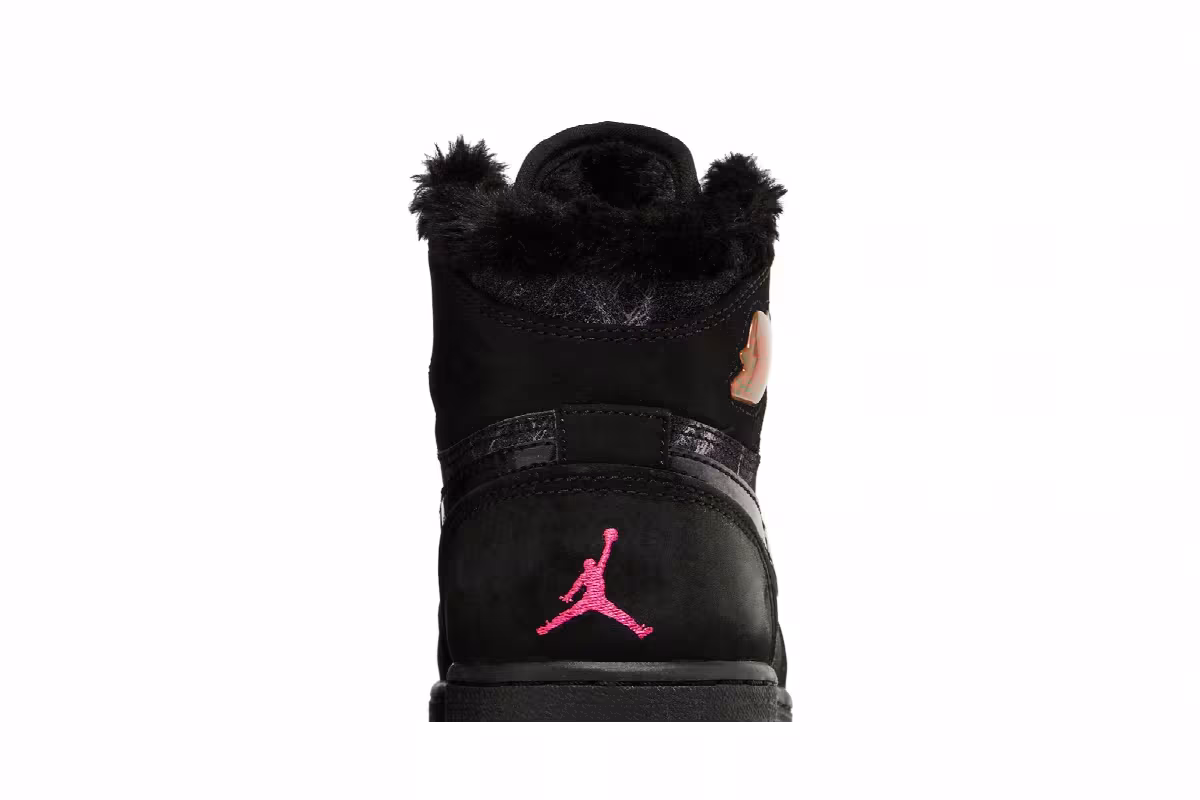 Air Jordan 1 High Prem GS Black Vivid Pink, view 8