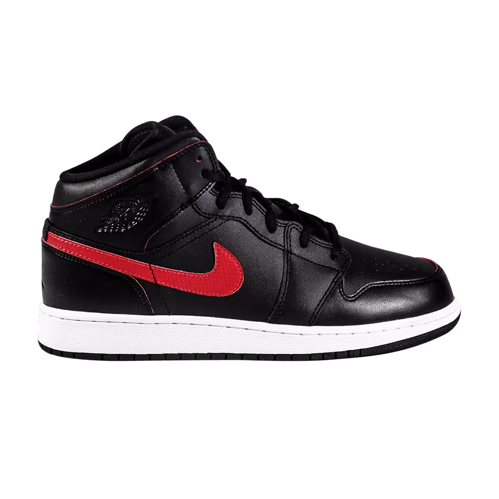 Air Jordan 1 Mid GS Black Gym Red