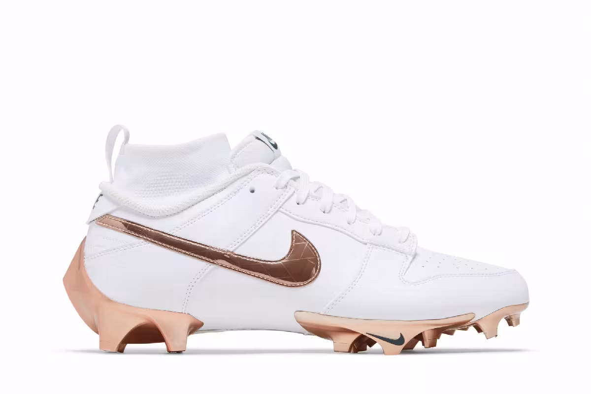 Kyler Murray x Nike Vapor Edge Dunk White Rose Gold, view 2