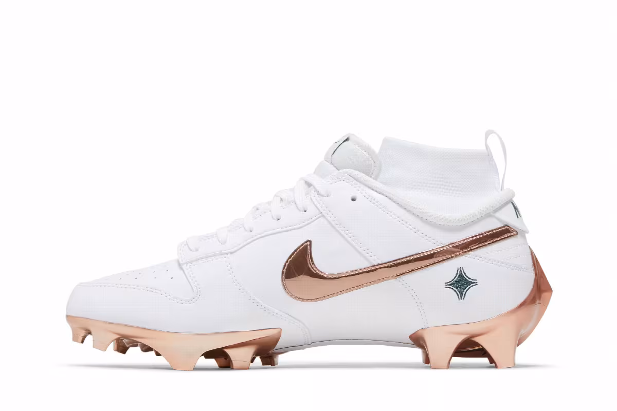 Kyler Murray x Nike Vapor Edge Dunk White Rose Gold, view 4