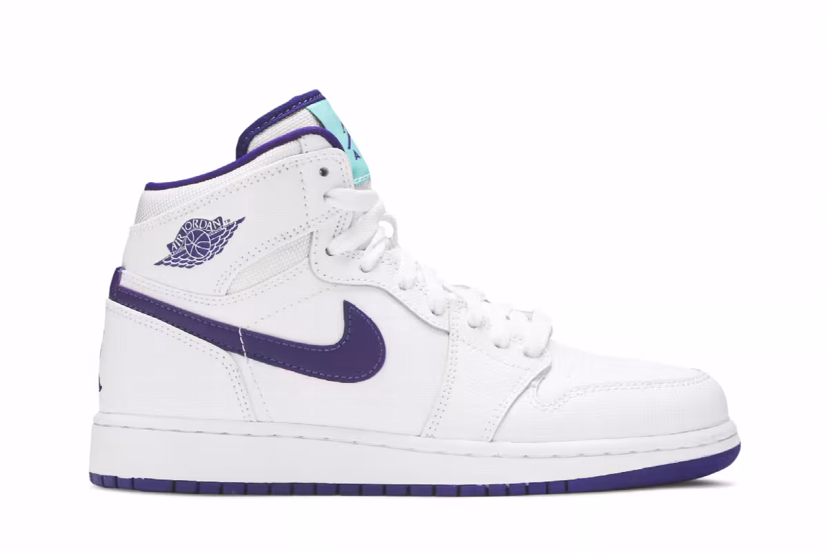 Air Jordan 1 High GG White Court Purple, view 2