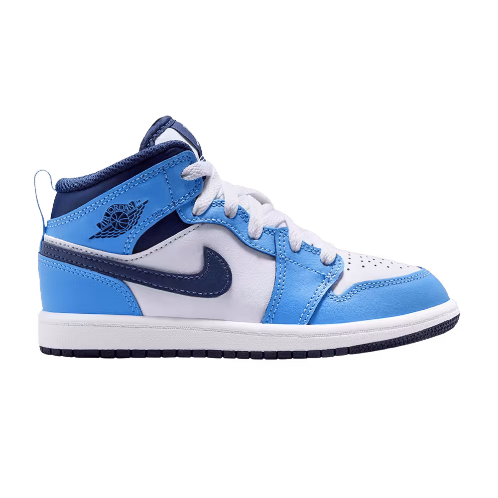 Air Jordan 1 Mid PS University Blue Midnight Navy