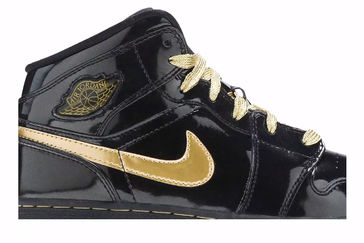 Air Jordan 1 Phat GS Black Metallic Gold, view 3