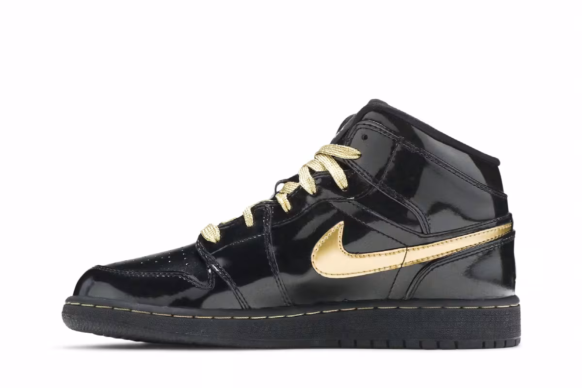 Air Jordan 1 Phat GS Black Metallic Gold, view 4