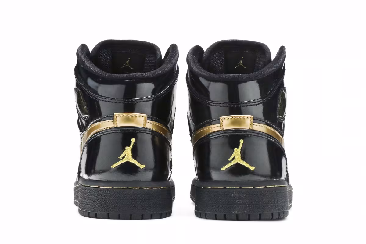 Air Jordan 1 Phat GS Black Metallic Gold, view 7