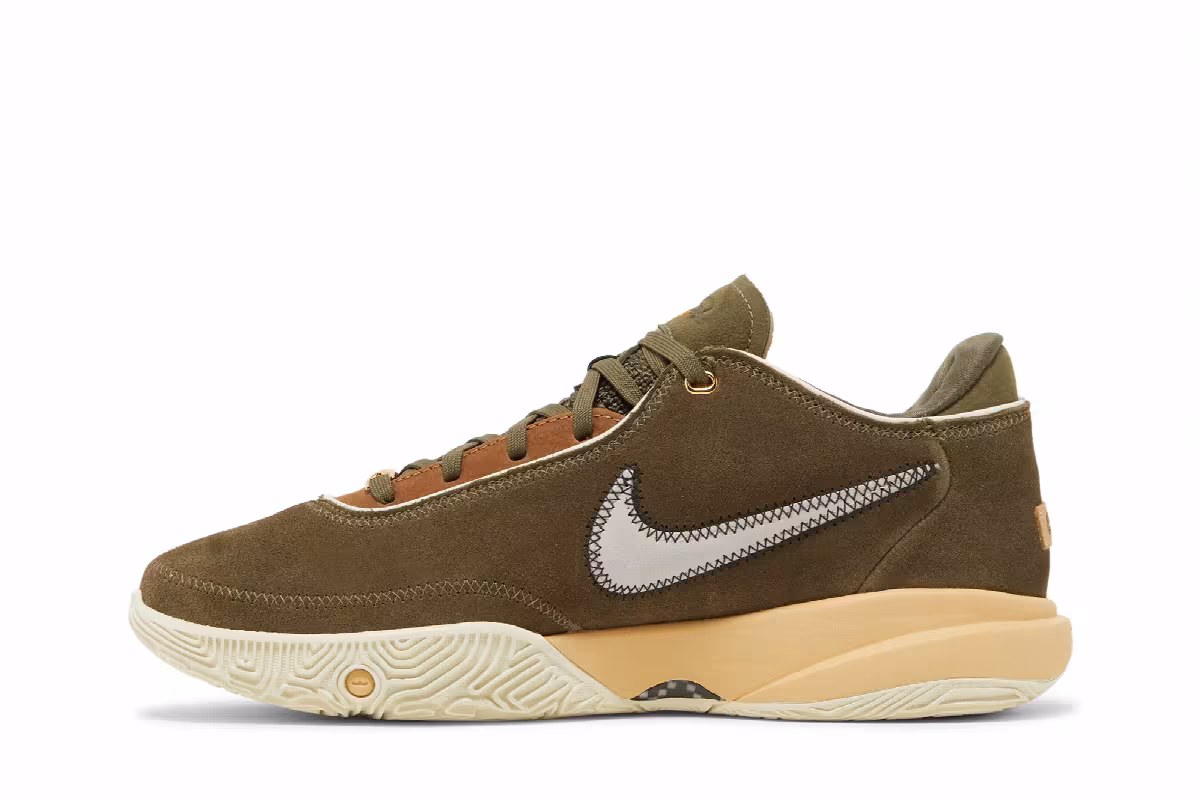 Nike Men's LeBron 20 Olive Green, view 4