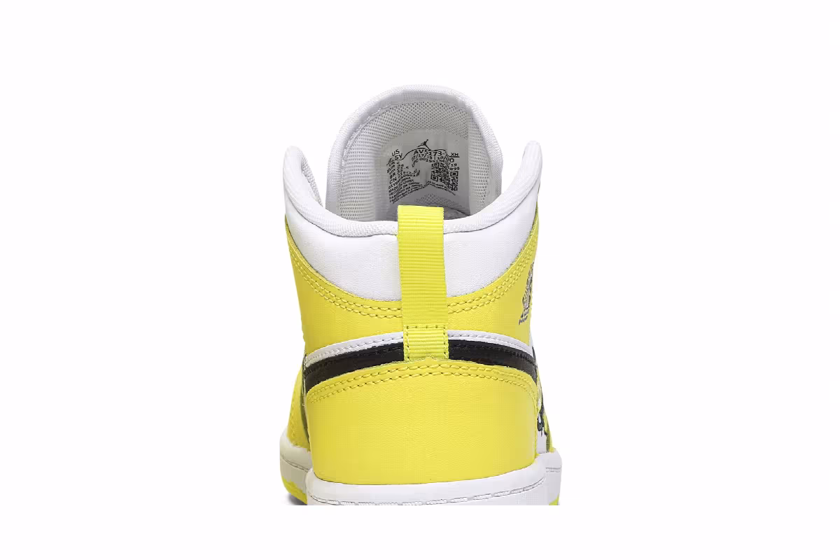 Air Jordan 1 Mid SE PS Rose Patch - Dynamic Yellow, view 8