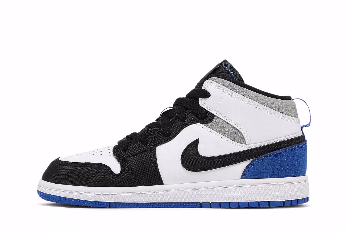 Air Jordan 1 Mid SE PS Royal Black Toe, view 4