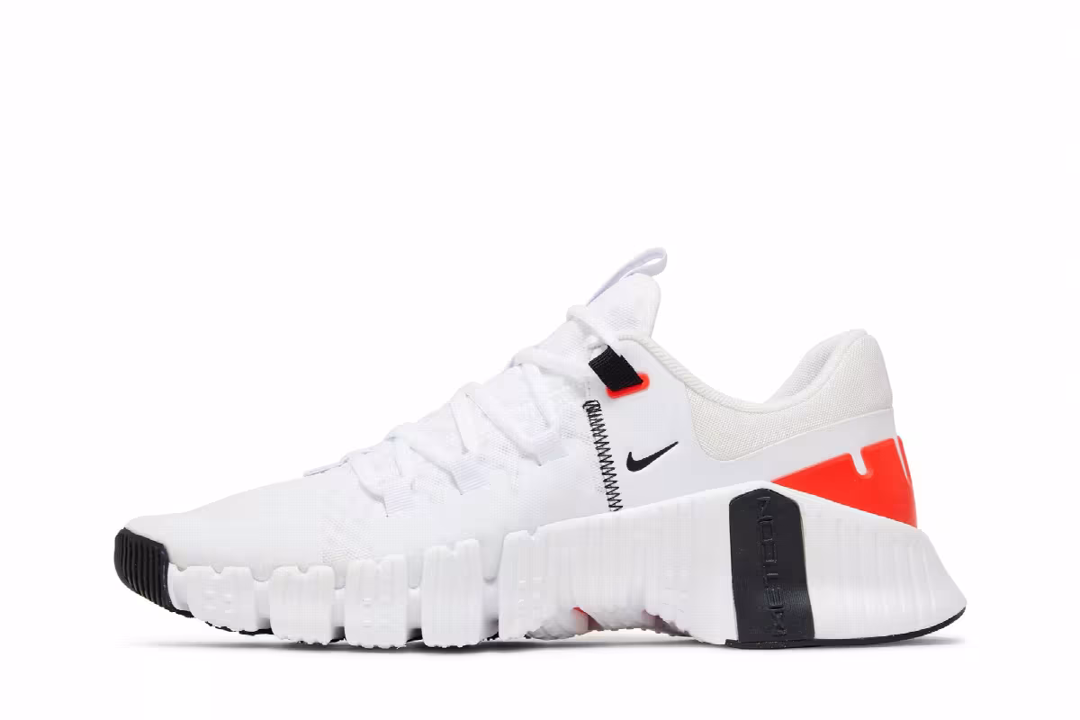 Nike Free Metcon 5 White Bright Crimson, view 4