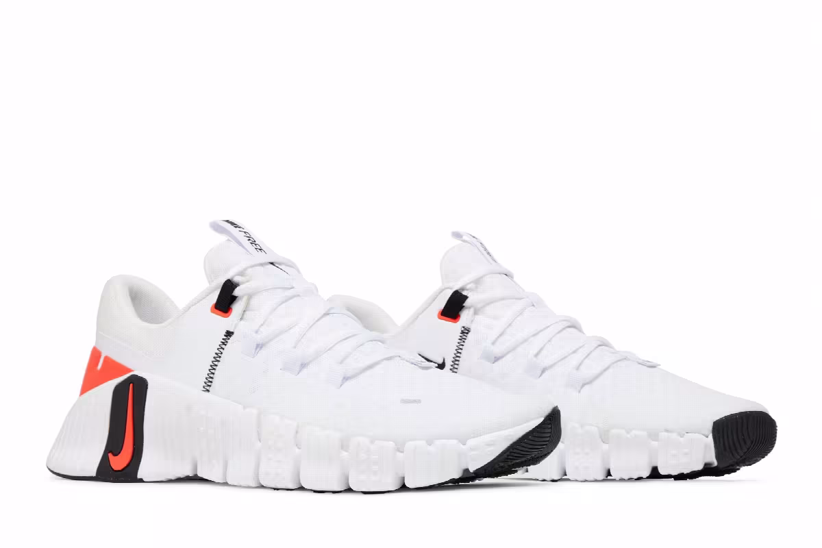 Nike Free Metcon 5 White Bright Crimson, view 9