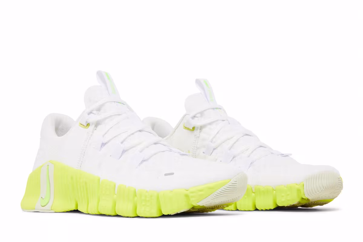 Nike Women's Free Metcon 5 White Lime Blast, view 9