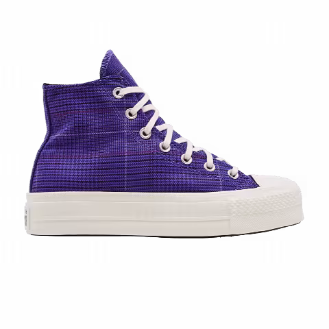 Converse Wmns Chuck Taylor All Star Lift High 'Plaid - Court Purple'