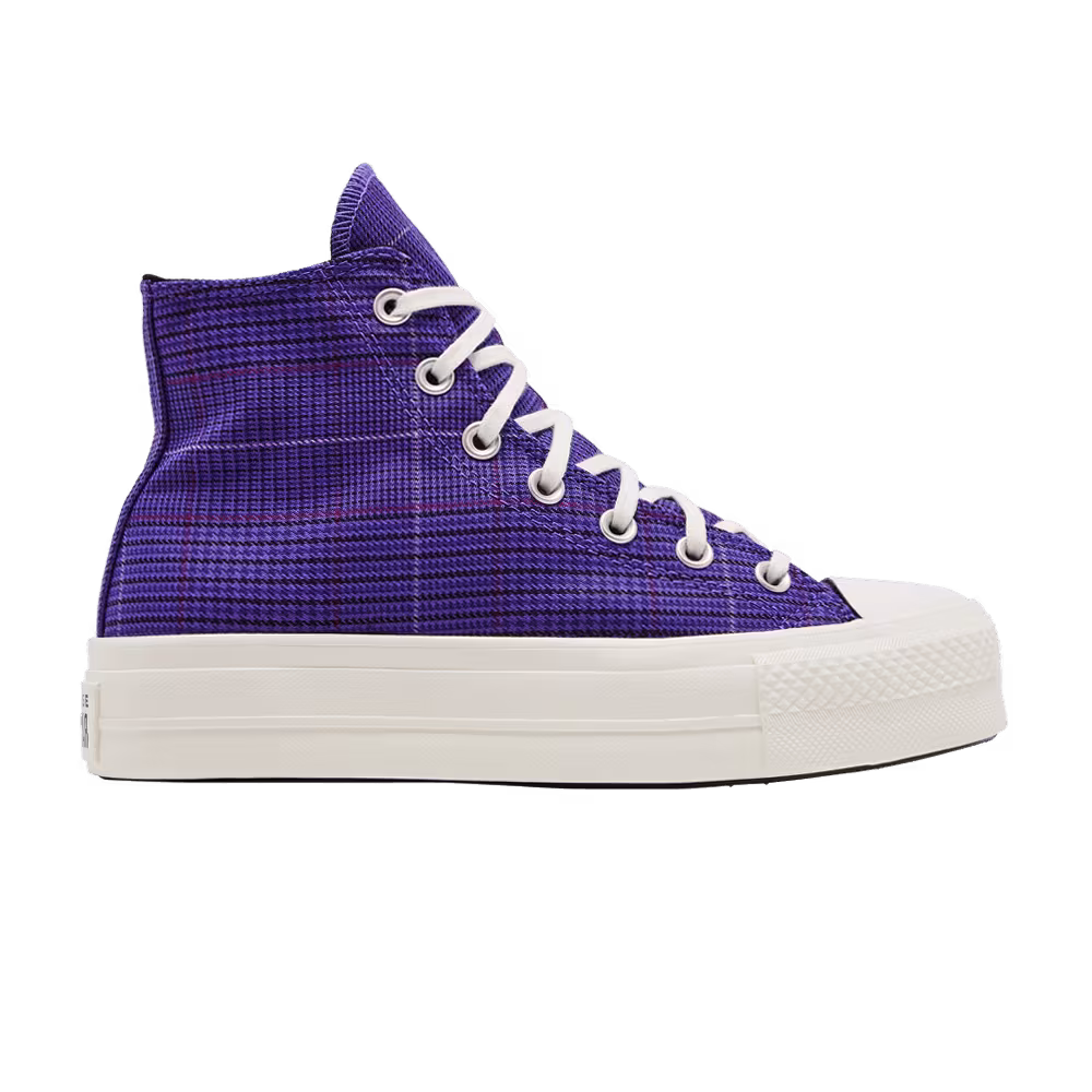 Converse Women's Chuck Taylor All Star Lift High Plaid - Court Purple