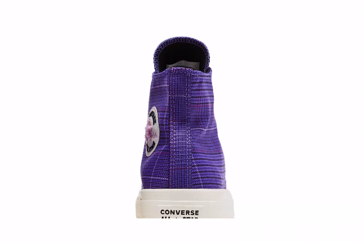 Converse Women's Chuck Taylor All Star Lift High Plaid - Court Purple, view 8