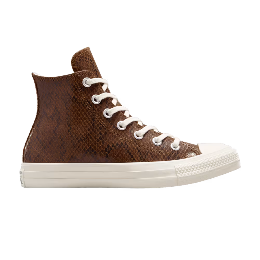 Converse Women's Chuck Taylor All Star High Snakeskin - Dark Whiskey