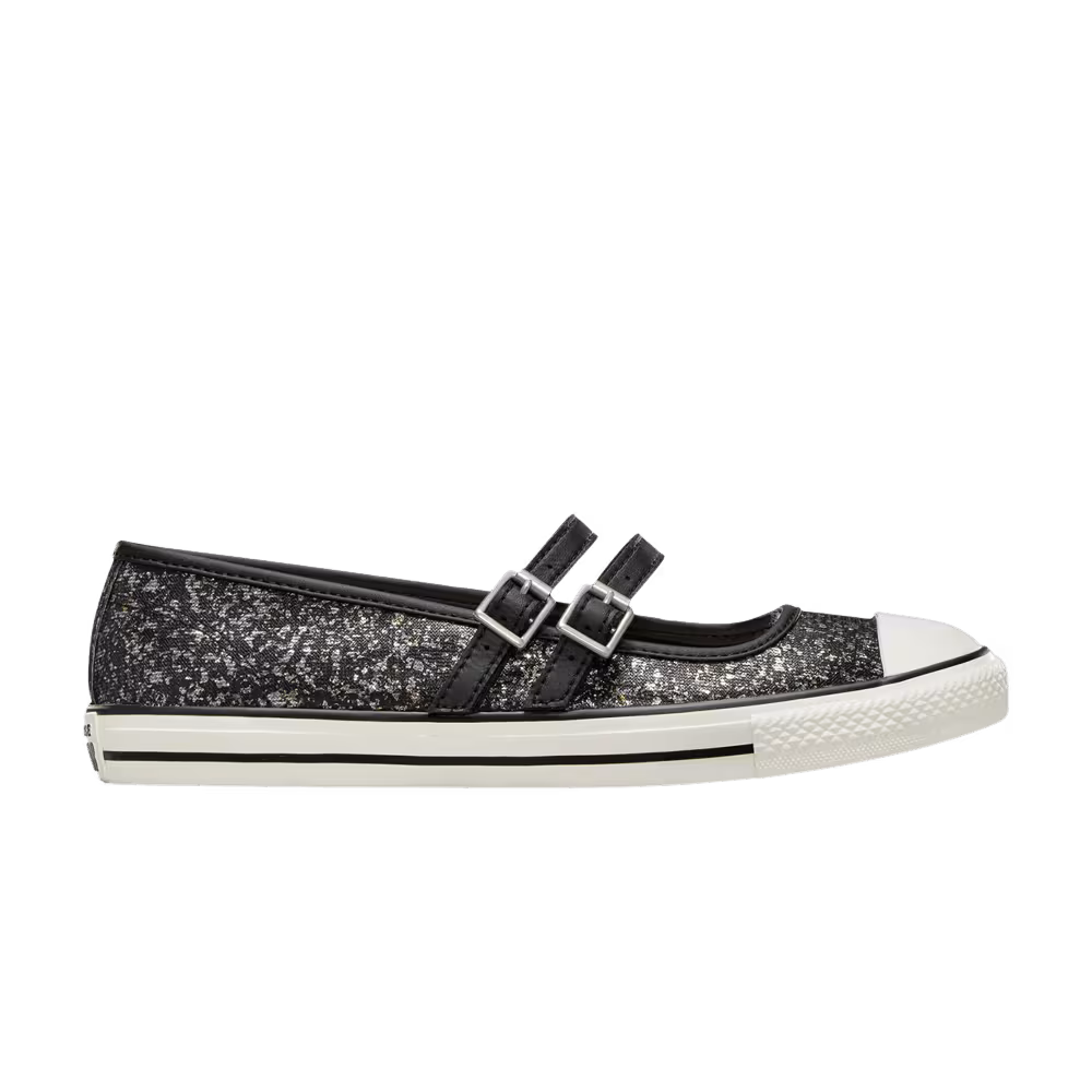 Converse Women's Chuck Taylor All Star Dainty Mary Jane Black Glitter